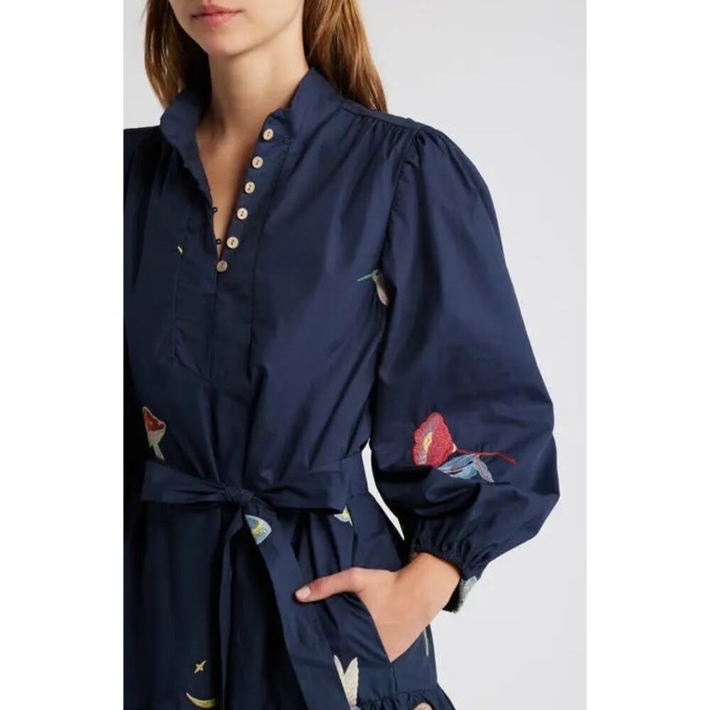 CIEBON Savannah Embroidered Cotton Shirtdress, Size XL - Picture 3 of 12